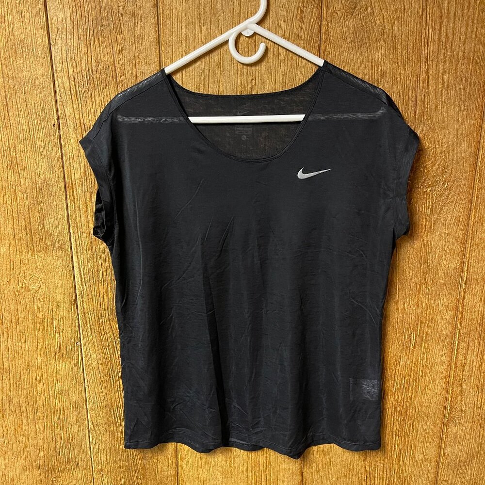 Nike Dri fit sheer cap sleeve top
